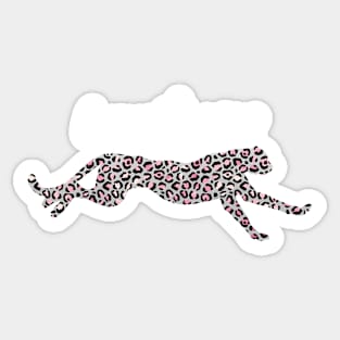 Pink Born to Run Cheetah Sticker